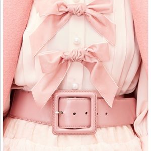 NWT HALOGEN X ATLANTIC PACIFIC PINK BUCKLE BELT M